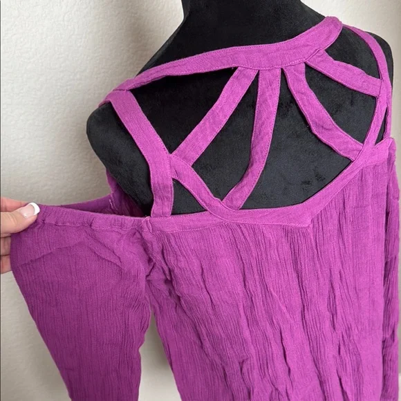 Women's Purple Strappy Top - Picture 5 of 6